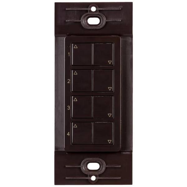 Wireless 4 Zone Brown Task Lighting Remote Control
